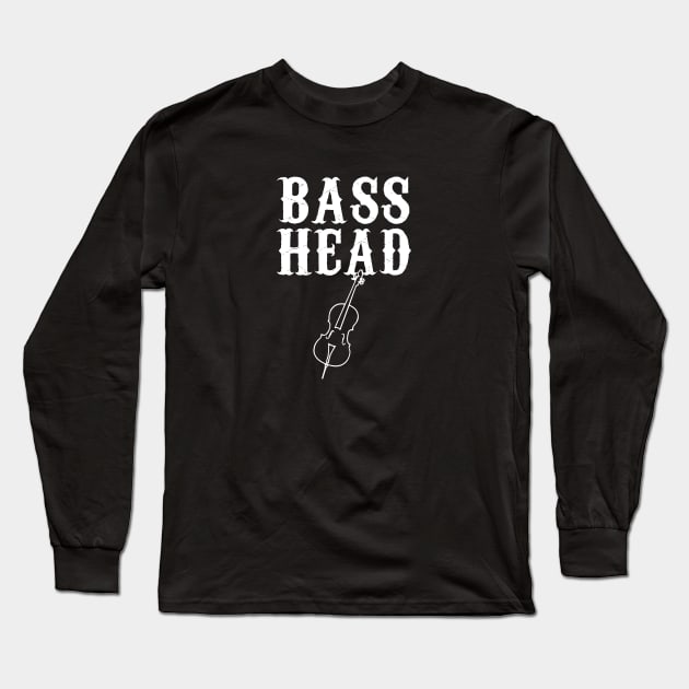 BASS HEAD Stand Up Bass Long Sleeve T-Shirt by GypsyBluegrassDesigns